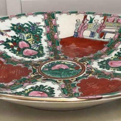 MCS061 Large Chinese Rose Medallion Porcelain Serving Bowl