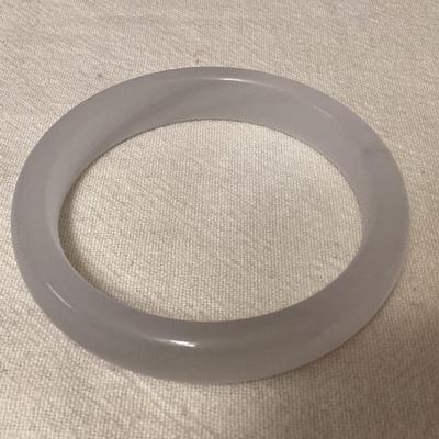 MCS138 Light Grey Jade Bangle Bracelet New 