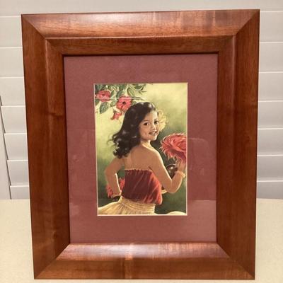 MCS194 Koa Framed Joy Of Hula By Mary Koski 
