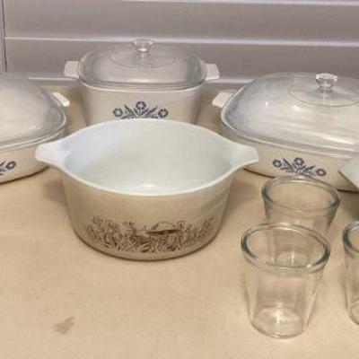 MCS217 Vintage Pyrex, Corning Ware & Glass Cups