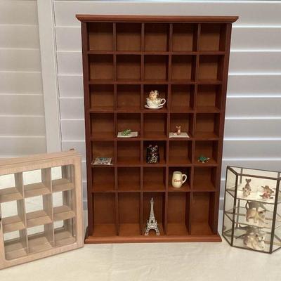 MCS271 Three Curio Cases & Various Collectibles