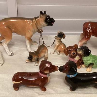MCS013 Vintage Porcelain Dog Figurines 