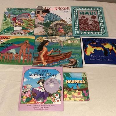 MCS018 Eight Children’s Hawaiian & Japanese Folklore & Fairy Tale Hardcover Books 