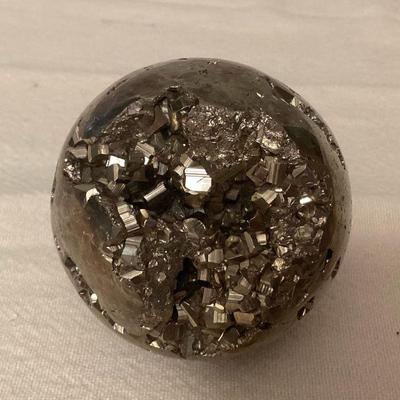 MCS012 Large Pyrite Stone Sphere