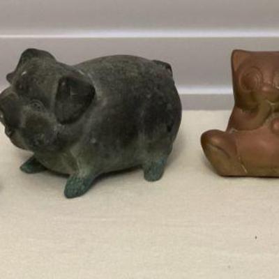 MCS129 Brass, Bronze? & Cast Iron Animals