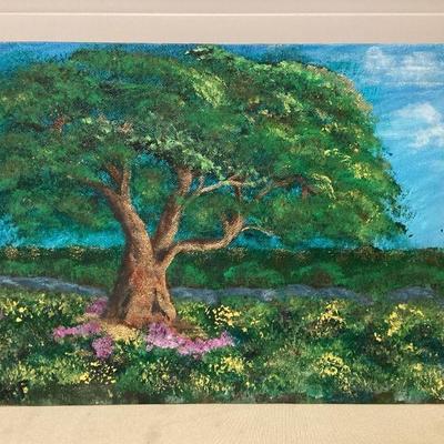 MCS210 Original Scenic Painting Of Monkey Pod Tree