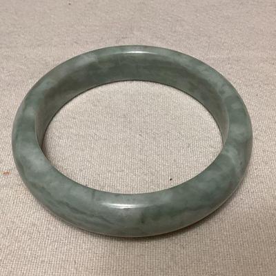 MCS153 Green Marbled Jade Bangle Bracelet New
