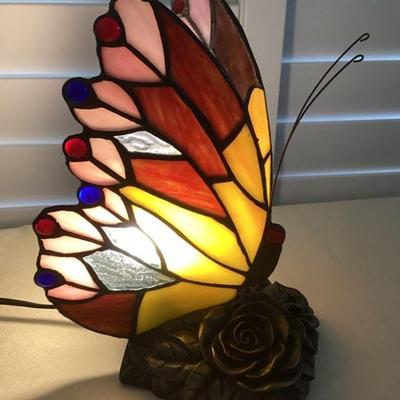 MCS047 Tiffany Style Butterfly Stained Glass Table Lamp New