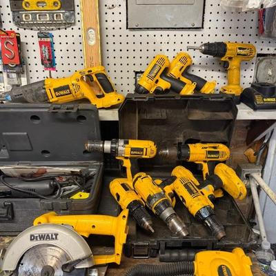 Sale Photo Thumbnail #5: DeWalt tools. Drills and saws, tools only.