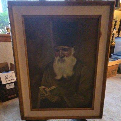 Fo153 orthodox priest painting on linen