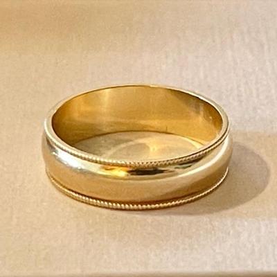 Antique 14K Yellow Gold Band Size 6 - Total Weight 2.93 Grams 