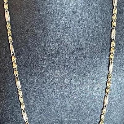 10K Yellow Gold Diamond Cut 24 Inch Necklace - Total Weight 16.92 Grams 