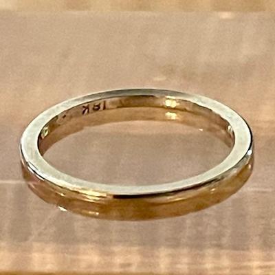 Antique 18K White Gold Engraved Band - Size 6 -total Weight 1.56 Grams