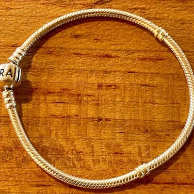 Vintage Pandora Snake Chain 8 Inch Bracelet - Total Weight 15.04 Grams 