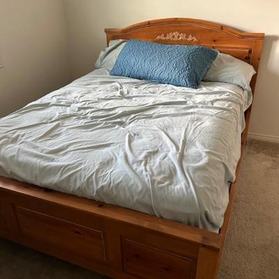 Sale Photo Thumbnail #26: Small bed frame with mattress. Might be a full or Queen