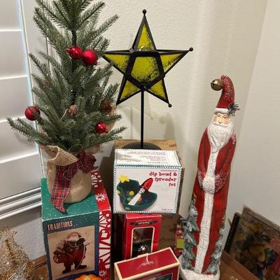 Christmas decor, holiday ornaments, Santa clause
