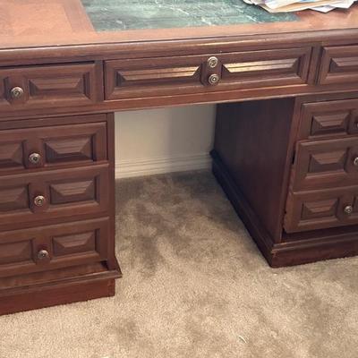 Solid wood desk