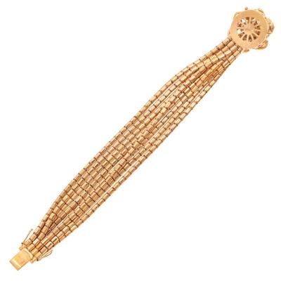 Ruby, Sapphire, 18k Yellow Gold Bracelet