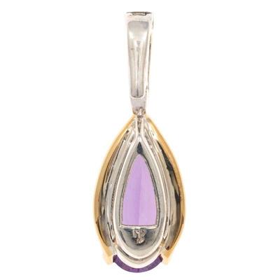 Amethyst, Diamond, Pink Sapphire, 18k Pendant, Mark Patterson