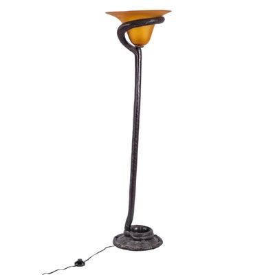 Edgar Brandt or Brandt style "La Tentation" Floor Lamp