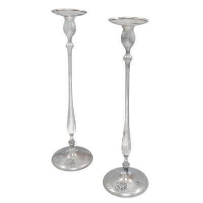 Pair Shreve & Co. Art Deco Sterling Candlesticks