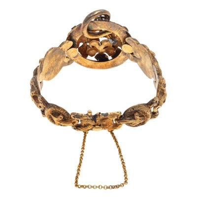 Victorian Cultured Pearl, Yellow Gold Bracelet