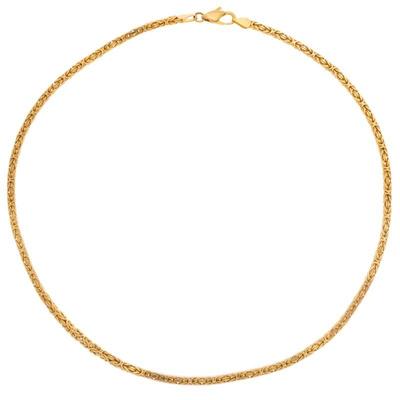 14k Yellow Gold Byzantine Link Neck Chain