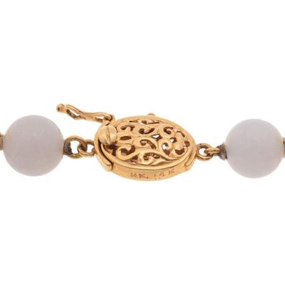 Lavender Jade, 14k Yellow Gold Necklace, Ming's