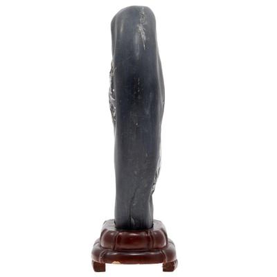 Chrysanthemum Stone with Wood Stand