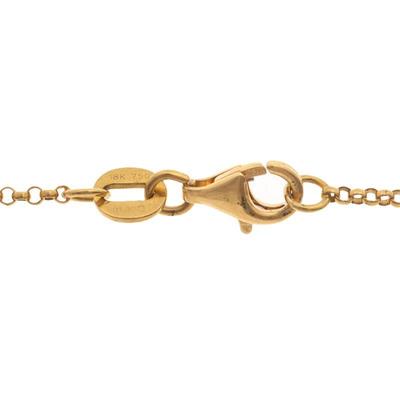 Diamond, 18k Yellow Gold Station Necklace