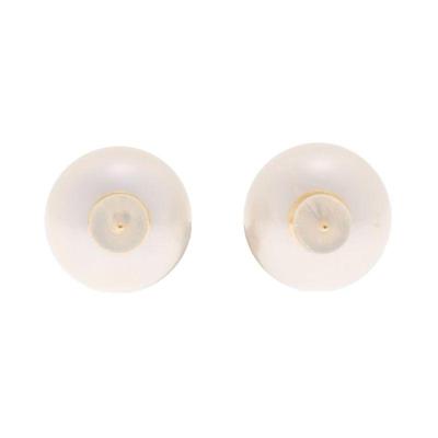 Pair of Cultured South Sea Pearl, 18k Earrings