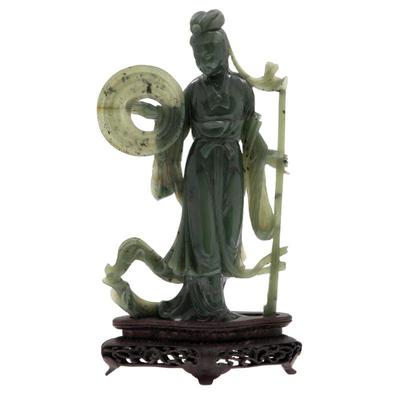 Chinese Hardstone Figure of a Beauty