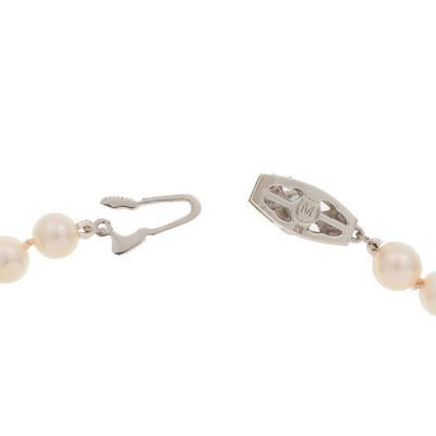 Cultured Pearl, 18k White Gold Necklace, Mikimoto