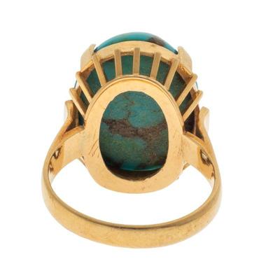 Turquoise, 18k Yellow Gold Ring
