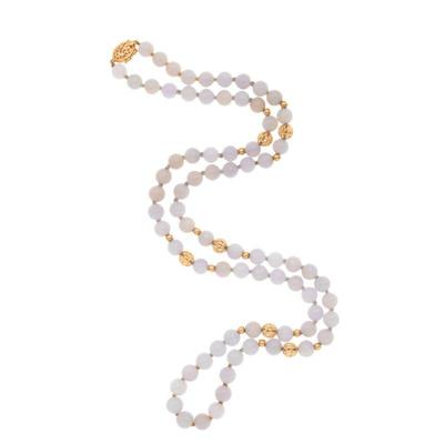 Lavender Jade, 14k Yellow Gold Necklace, Ming's