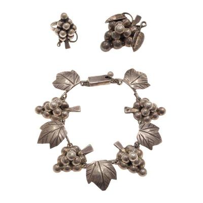 Mexican Sterling Silver Jewelry Suite