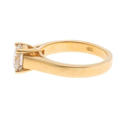 Diamond, 18k Yellow Gold Ring
