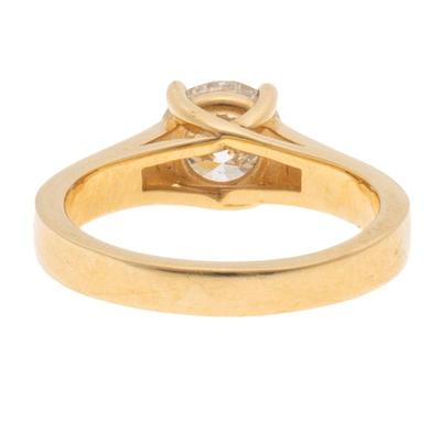 Diamond, 18k Yellow Gold Ring
