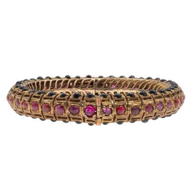 Ruby, Sapphire, Vermeil Bangle Bracelet