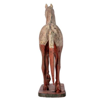 An Indian Carved Wood figure of a Horse