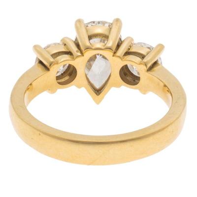 Diamond, 18k Yellow Gold Ring
