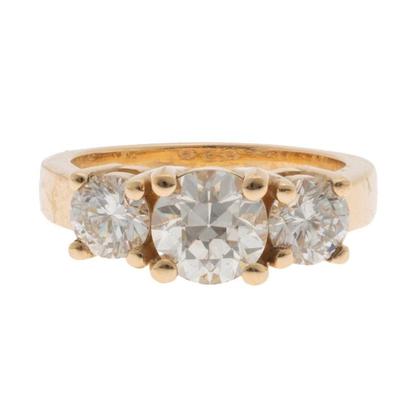 Diamond, 18k Yellow Gold Ring
