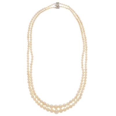 Vintage Heller Cultured Pearl, 10k Necklace