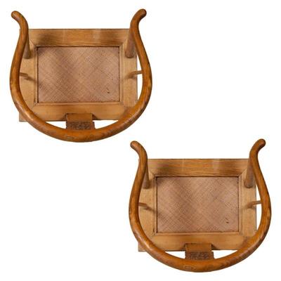 Pair Chinese Export Horseshoe Crest Armchairs