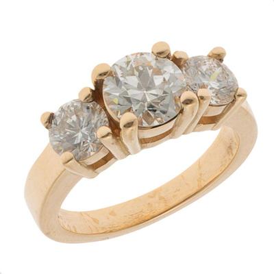 Diamond, 18k Yellow Gold Ring
