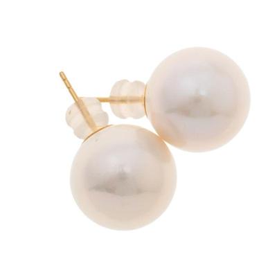 Pair of Cultured South Sea Pearl, 18k Earrings