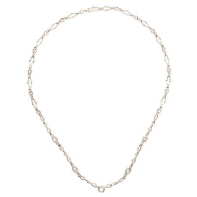 Diamond, 14k White Gold Necklace