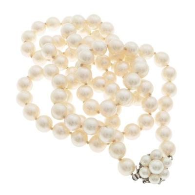 Cultured Pearl, 14k White Gold Necklace