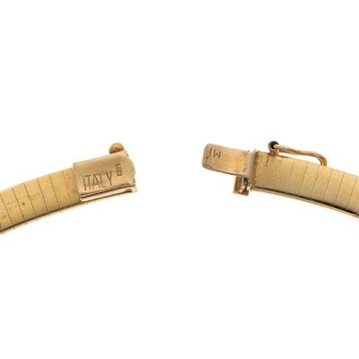 14k Yellow Gold Omega Necklace