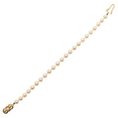 Cultured Pearl, 18k Yellow Gold Bracelet, Mikimoto